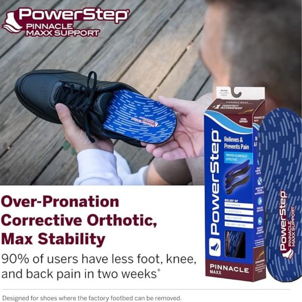 PowerStep Pinnacle Maxx 稳定支撑轻度矫正鞋垫