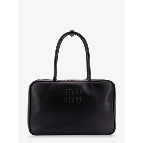 Miu MiuMiu Miu Arcadie Softy 皮革手袋 黑色