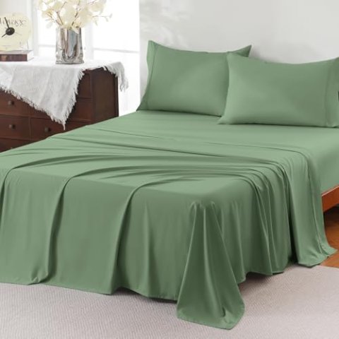 ChicView Full Sheet Set 4 Pieces Hotel Luxury Soft Microfiber Bed Sheets Anti Pilling Deep Pockets