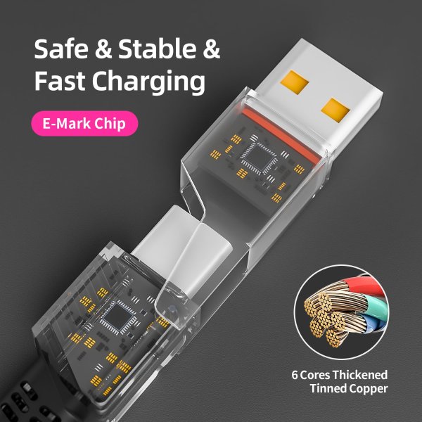 MPATIBY 4合1 240W USB-C 快充线 EMark芯片