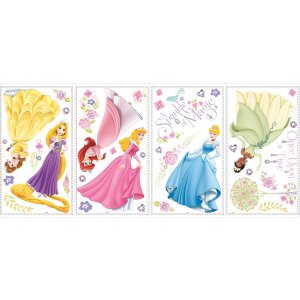Disney Princess Glow Peel and Stick Wall Decals 36-Pack Removable