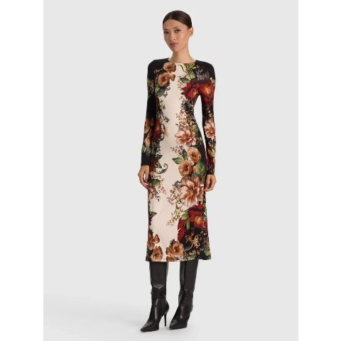 Alice + Olivia DELORA 花卉中长连衣裙