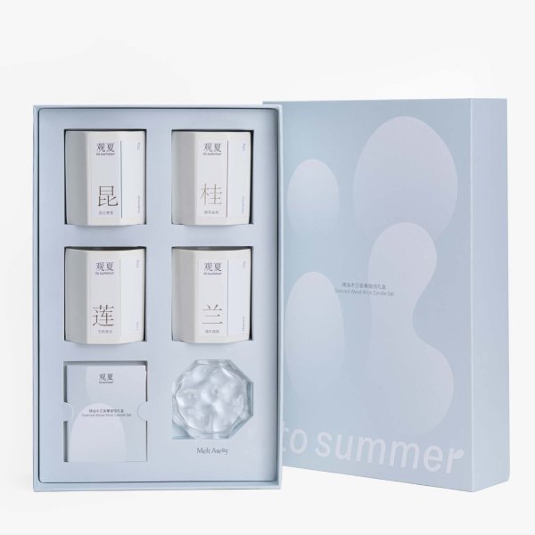 观夏to summer 木质烛芯香薰蜡烛礼盒