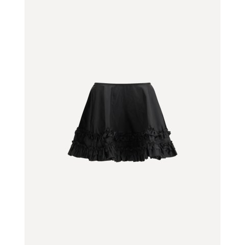 GANNI Duchesse Nylon Mini Frill Skirt
