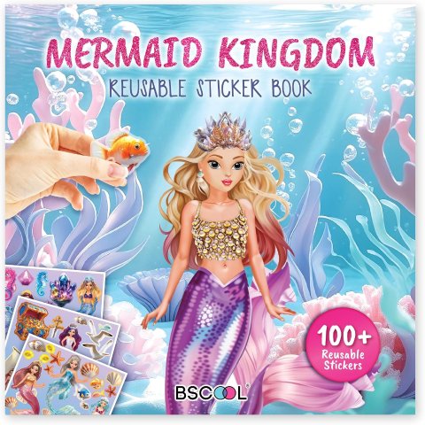 BSCOOL Sticker Dress Up Jewelry Unicorn Kitten Mermaid Kingdom 100+ Reusable Stickers
