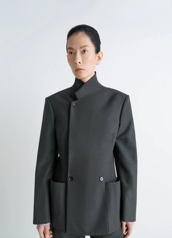 Double-Breasted Tailored Jacket Polywool