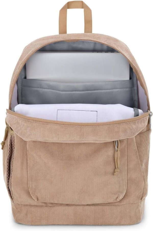 JanSport Cross Town Plus Remix Corduroy Backpack with Laptop Sleeve and Organizer
