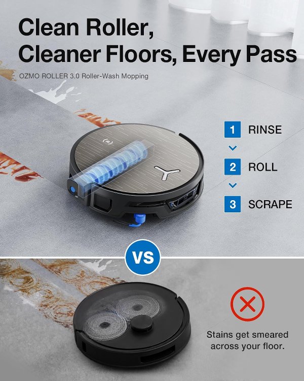  DEEBOT X12S OMNICYCLONE Robot Vacuum and Mop with OZMO Roller 3.0