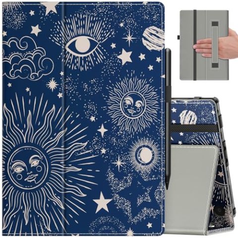 VORI Case for Amazon Kindle Fire HD 10 Slim Folding Stand with Auto Wake/Sleep & Hand Strap