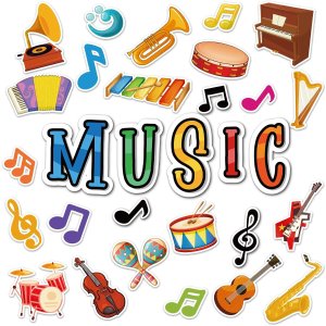 party greeting Music Notes Bulletin Board Cutouts Party Decorations 60 Pack