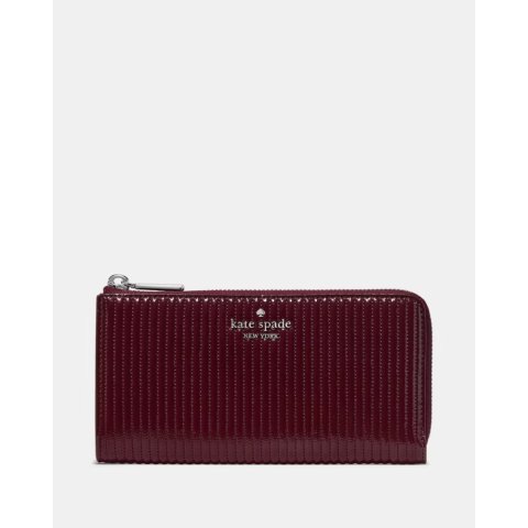 Kate SpadeShiny Quilted Large Slim L Zip Wallet
