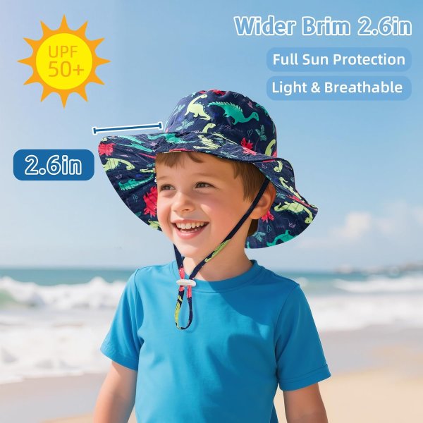 Komorebi Toddler Sun Hat UPF 50+ Beach Bucket Hat for Kids 0-8Y