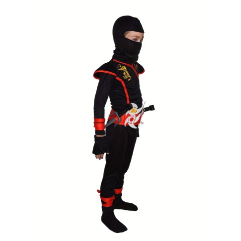 儿童忍者武士表演服装 万圣节角色扮演