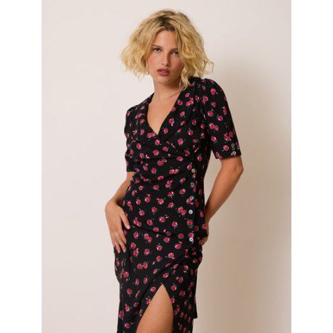 RoujeFILIPPA Wrap Dress Cherry Print