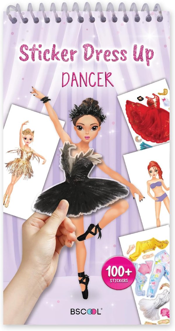 BSCOOL Dance Dress Up Sticker Activity Book for Girls