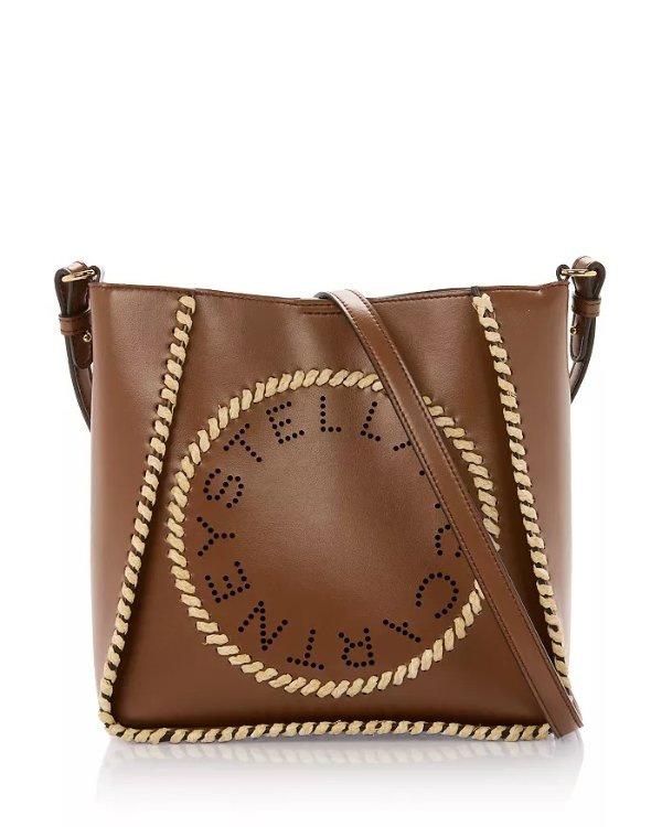 Raffia Trim Crossbody Bag