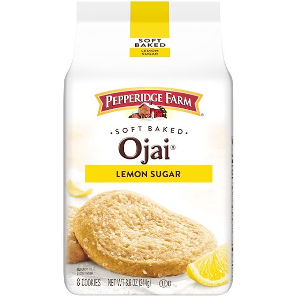 Pepperidge Farm Soft Baked Ojai Lemon Sugar Cookies 8.6 oz (8 Cookies)