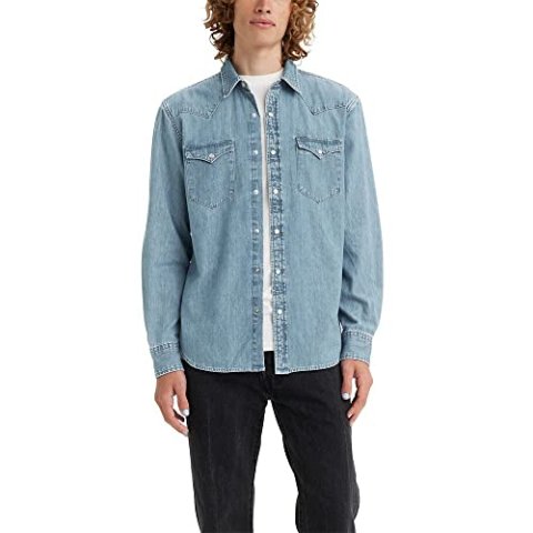 Levi's 经典男士西部衬衫 XL 石洗