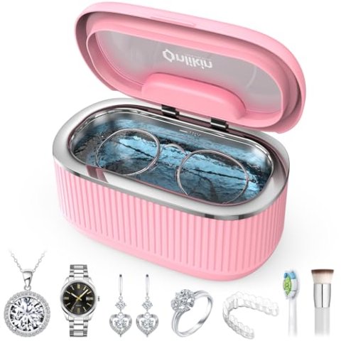 onlikin 35W Ultrasonic Jewelry Cleaner 20oz 304 Stainless Steel