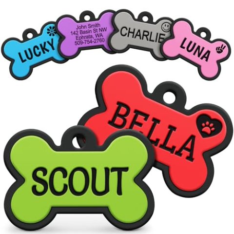 GoTags Silicone Silent Personalized Engraved Pet Tag