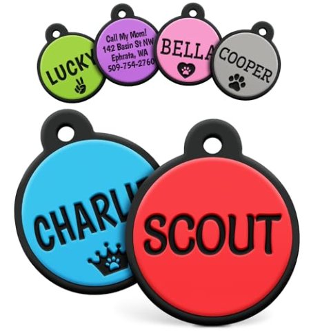 GoTags Silicone Personalized Engraved Silent Pet Tag
