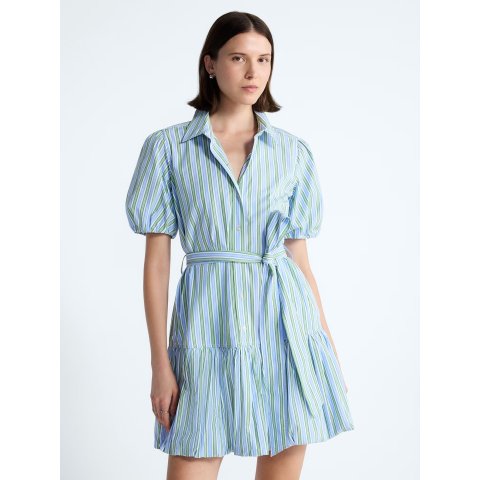 Women s Cotton Puff Sleeve Mini Dress