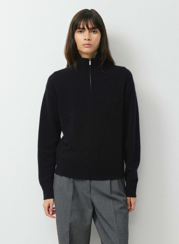 Essential Cashmere Metaphor 羊绒半拉链卫衣