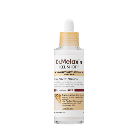 Dr.Melaxin Peel Shot Glow White Rice Peeling Ampoule 80ml Exfoliating Pore Tightening