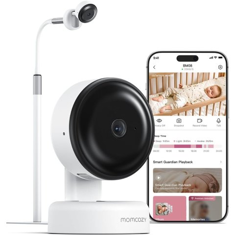Momcozy Smart Baby Monitor 2K HD Night Vision Contact-Free