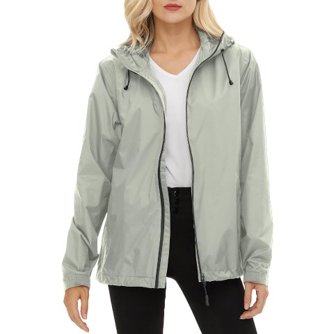 LeSies Women s Lightweight Waterproof Rain Jacket