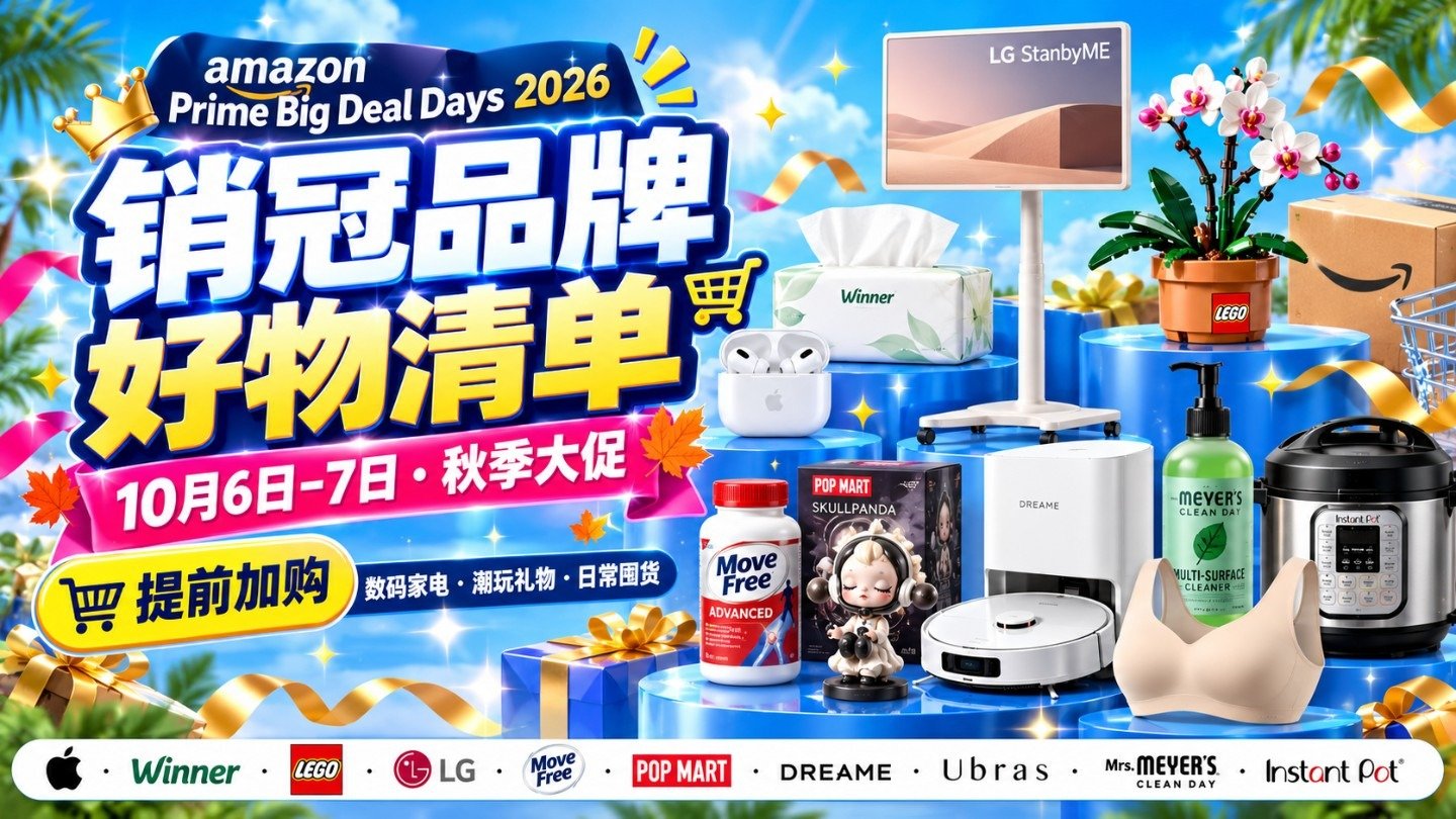 ⏰ 10月6日开场！🔥 Amazon秋季大促来了！10大销冠品牌好物提前蹲👀！