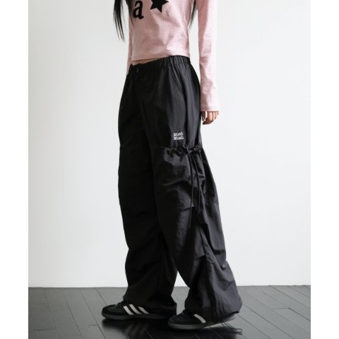 MUAHMUAH Side Ribbon String Cargo Pocket Banding Pants
