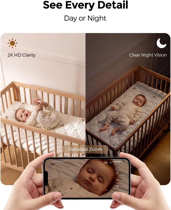 Momcozy 智能婴儿监护器 2K夜视