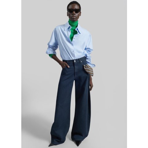 Nick Barrel Leg Jeans Dark Wash