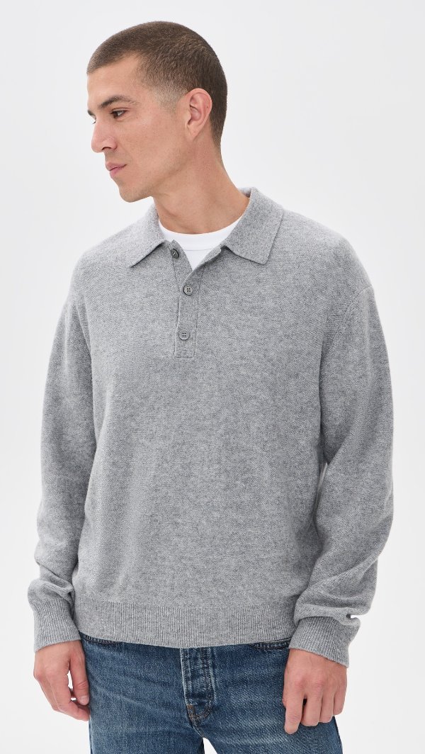  羊毛 Polo 领毛衣