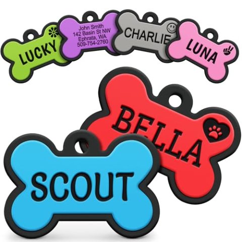 GoTags Silicone Personalized Engraved Silent Pet Tag