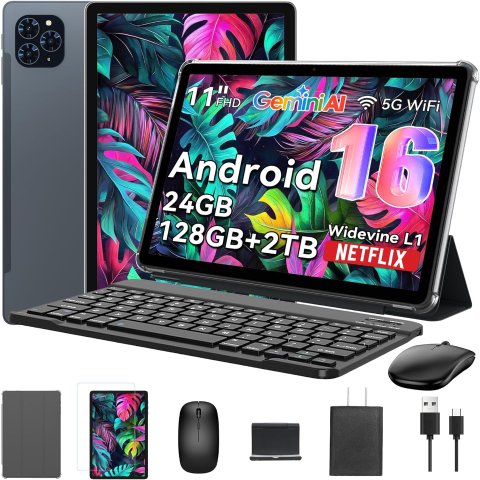 TABWEE T90 11 Inch Tablet Android 16 Gemini AI 3.5 24GB+128GB with Keyboard