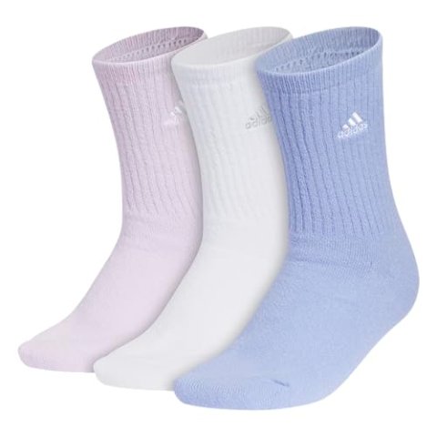 adidas 女士舒适软袜 3双