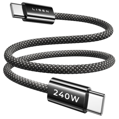  240W Short USB C to USB C Cable 1.5FT 2-Pack