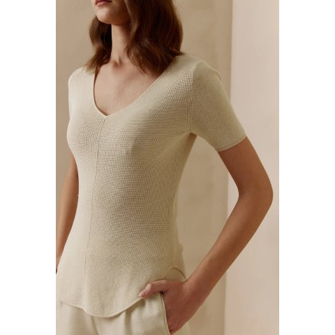 Easy Knit V领T恤