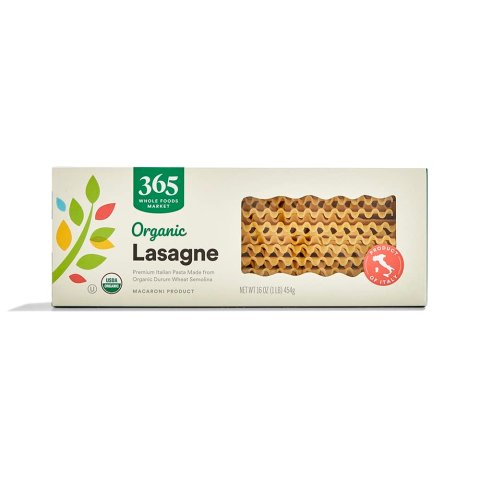 WholeFoodsMarket Organic Lasagne Pasta 16 Ounce
