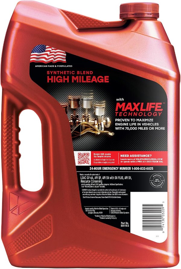 MaxLife 高里程合成机油 5W30 5夸脱