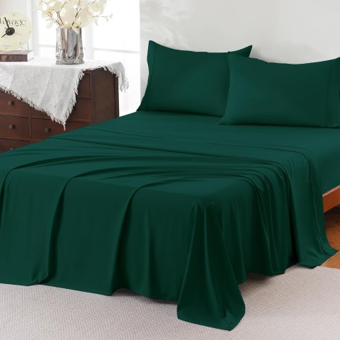 ChicView King Sheet Set 4-Piece Hotel Luxury Soft Microfiber Deep Pocket Bedsheets
