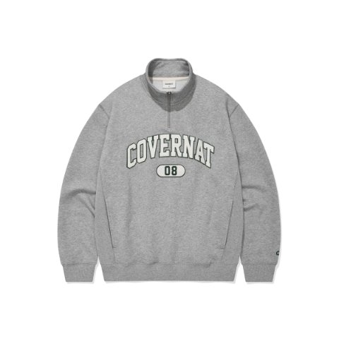 COVERNATArch Logo Half-Zip Sweatshirt Melange Gray