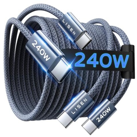 LISEN USB C to USB C Cable 240W Fast Charging 6.6FT