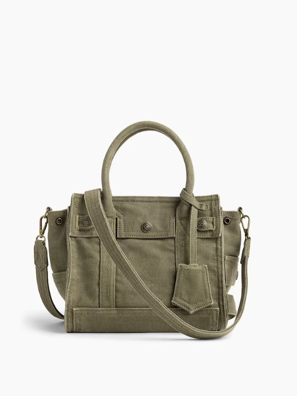 Small Canvas Five Pocket Tote Bag