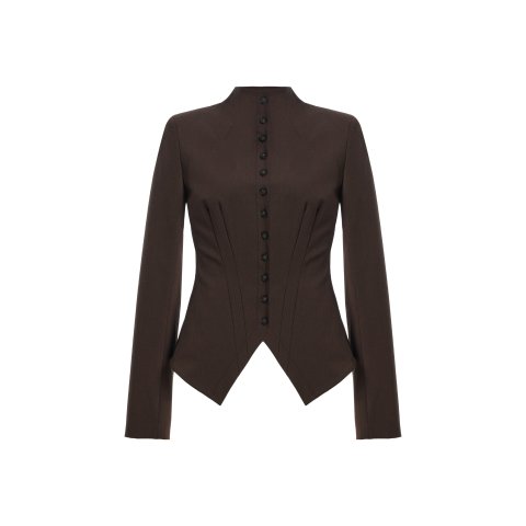 Adrian Twill Jacket Structured Corset Silhouette