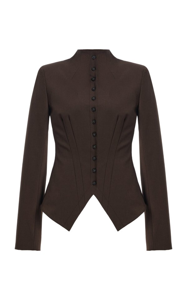 Adrian Twill Jacket Structured Corset Silhouette