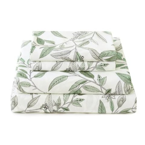 ChicView Queen Size 4-Piece Printed Bed Sheet Set