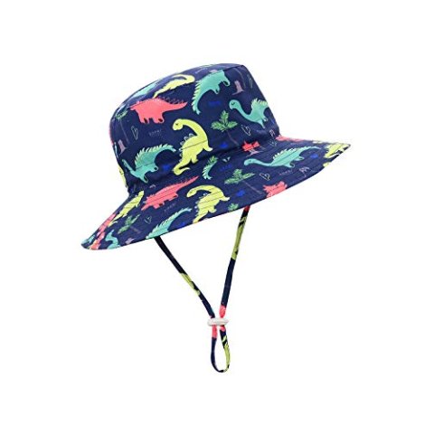 Komorebi Baby Sun Hat Toddler Bucket Hat Wide Brim Dinosaur 12-24 Months